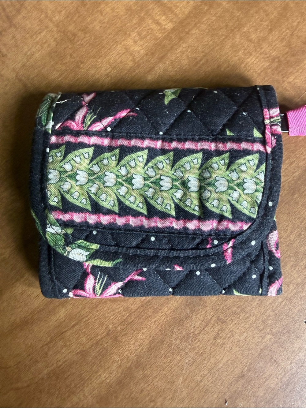 Vera Bradley Floral Delight Tri-Fold Wallet EUC